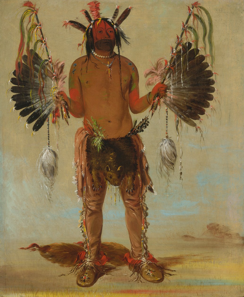Mah-tó-he-ha, Vanha karhu, lääkemies, 1832. tekijältä George Catlin