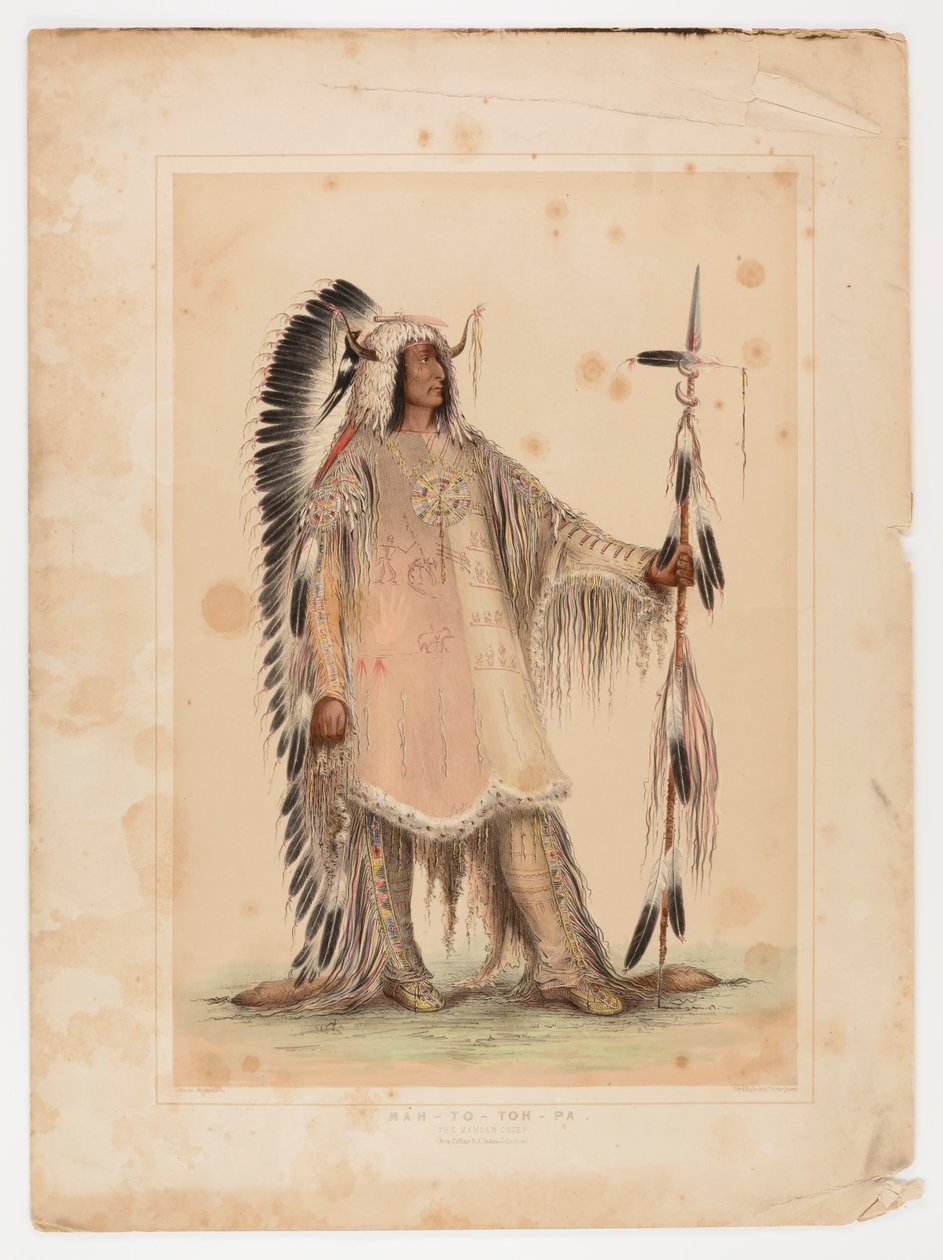 Mah-to-toh-pa, Mandan-päällikkö, - tekijältä George Catlin