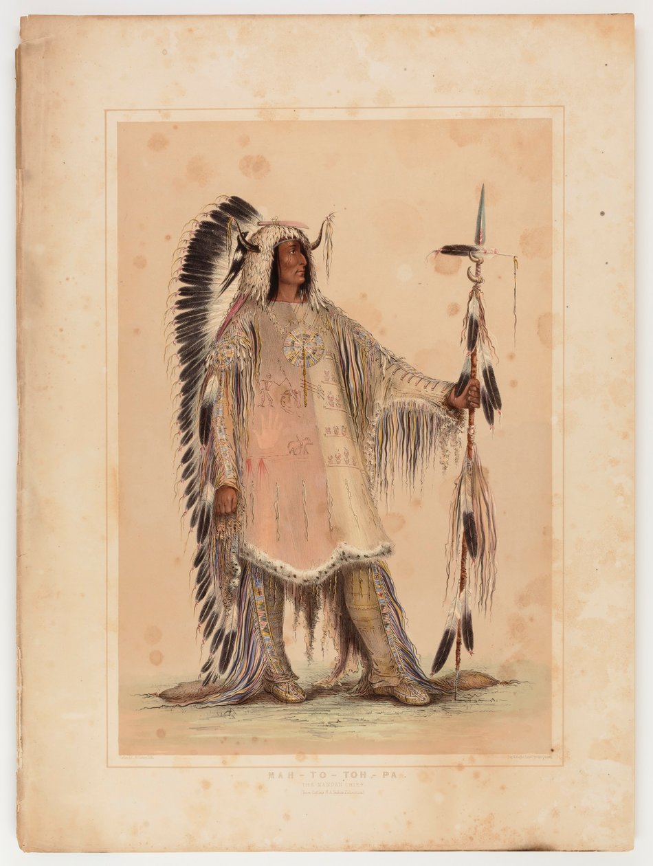 Mah-to-toh-pa, Mandan-päällikkö, - tekijältä George Catlin