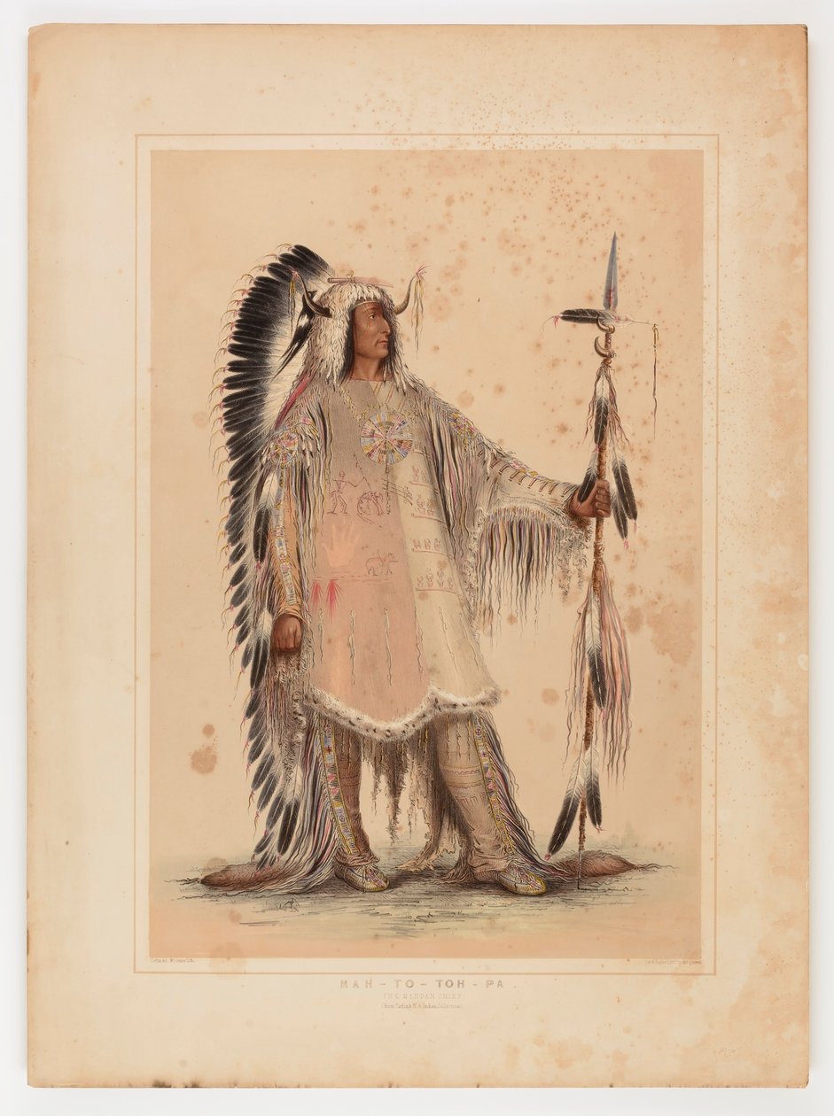 Mah-to-toh-pa, Mandan-päällikkö, - tekijältä George Catlin