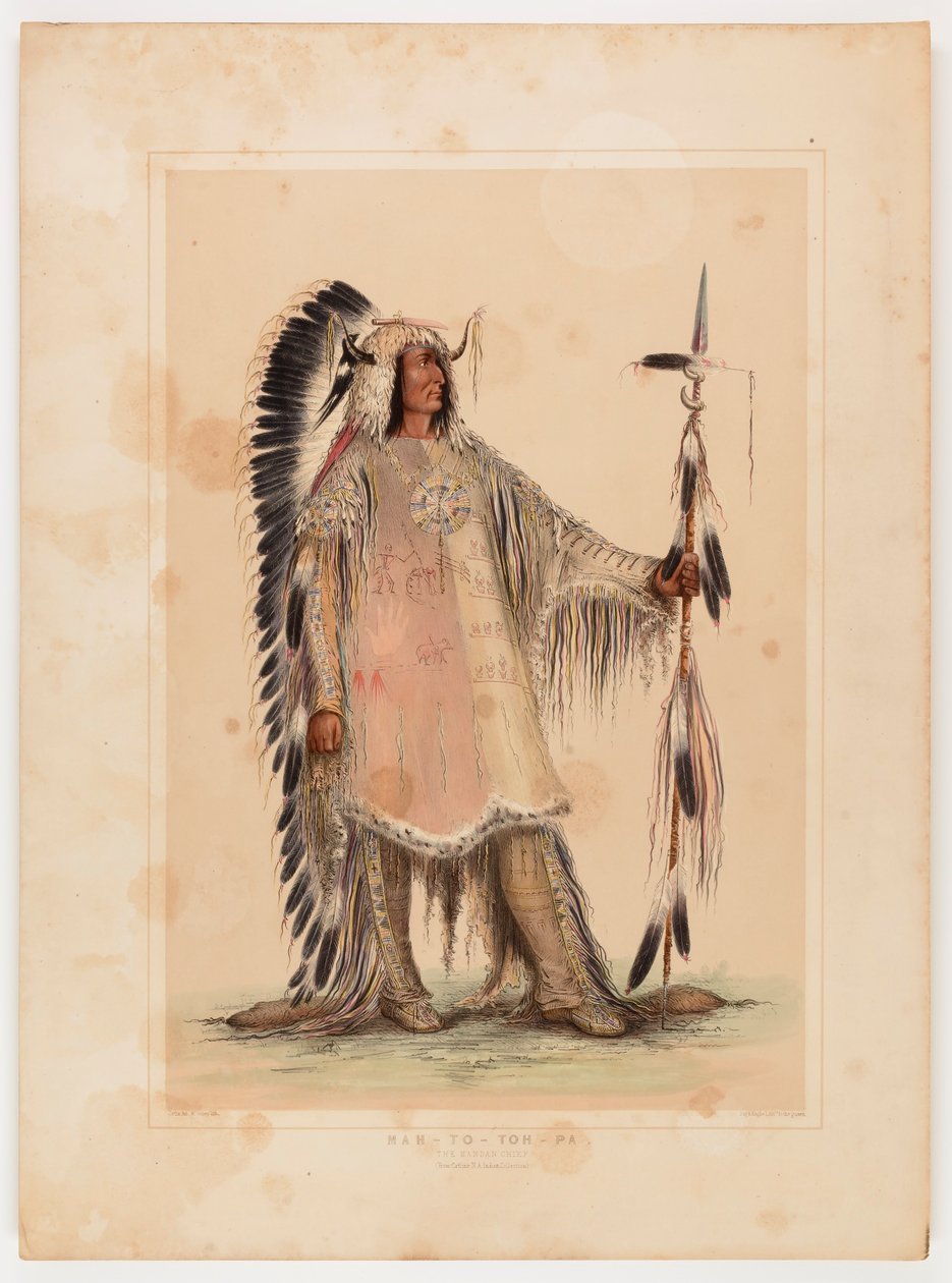 Mah-to-toh-pa, Mandan-päällikkö, - tekijältä George Catlin