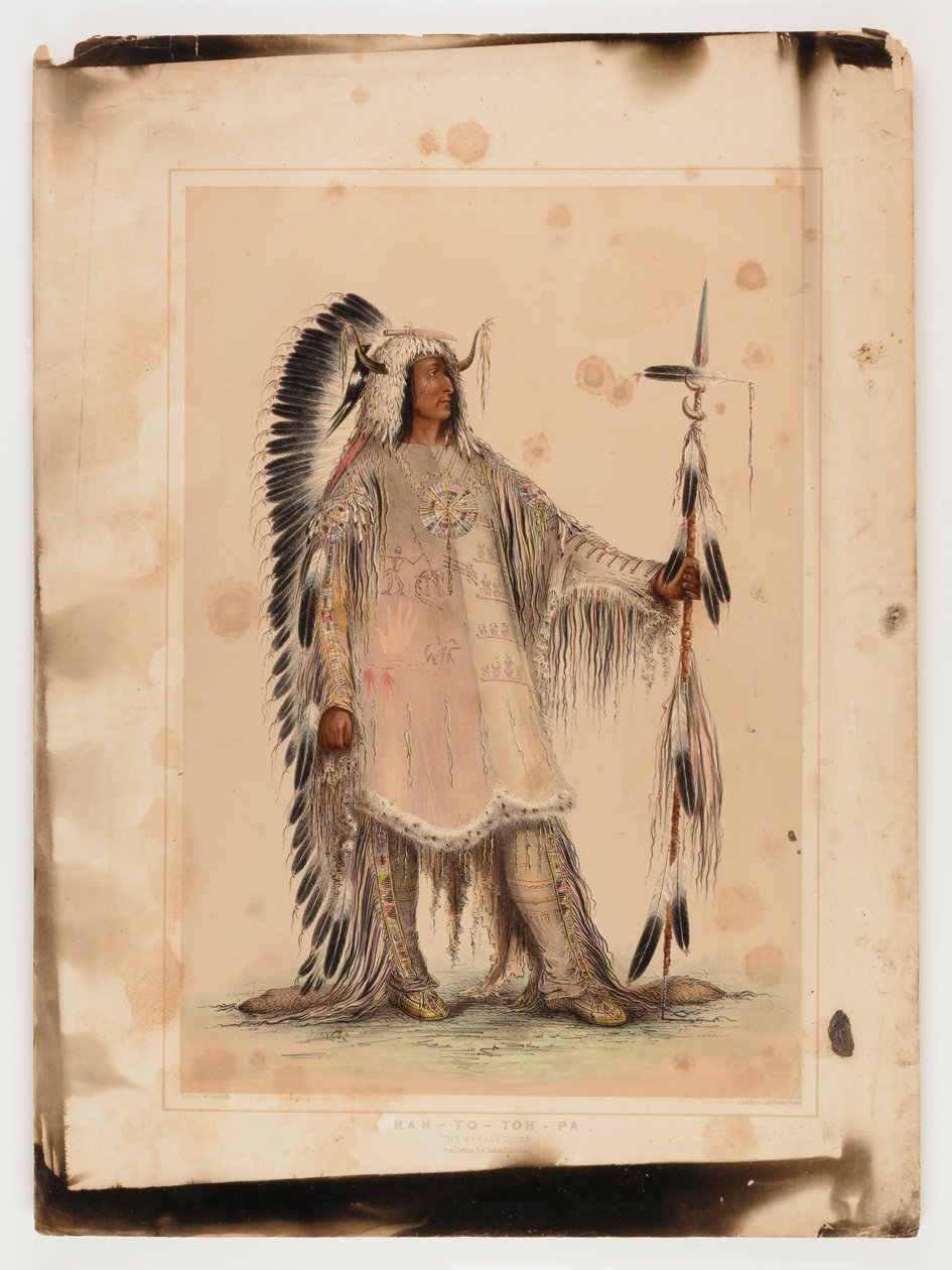 Mah-to-toh-pa, Mandan-päällikkö, - tekijältä George Catlin
