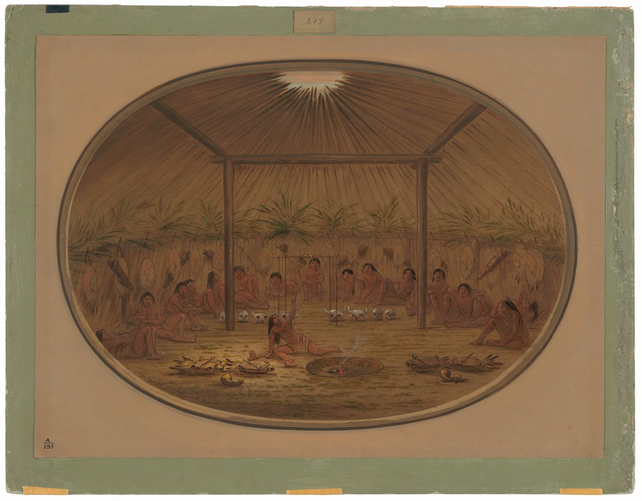 Mandan-seremonia - Vesi uppoaa tekijältä George Catlin