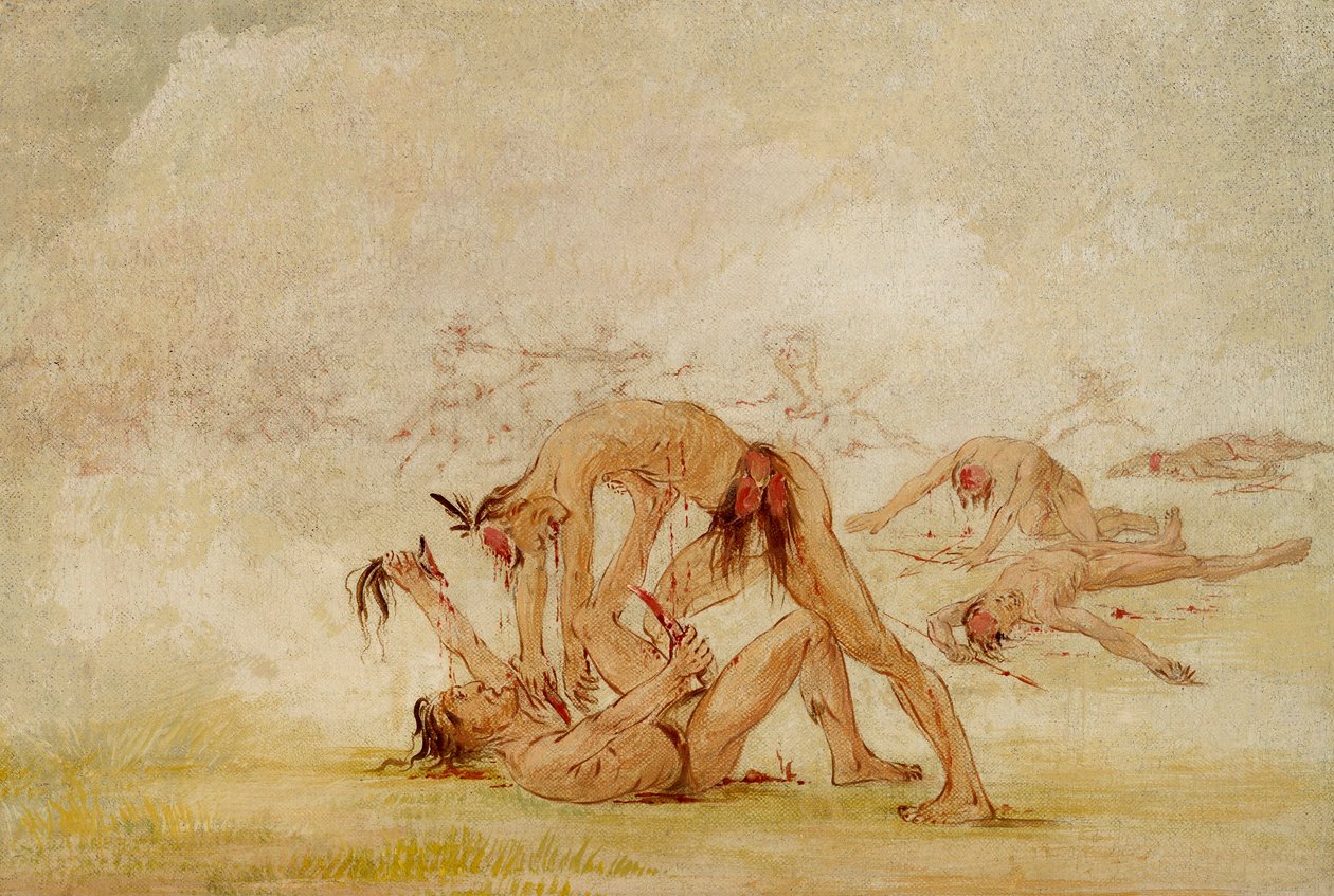 Mandan Scalping vihollinen tekijältä George Catlin