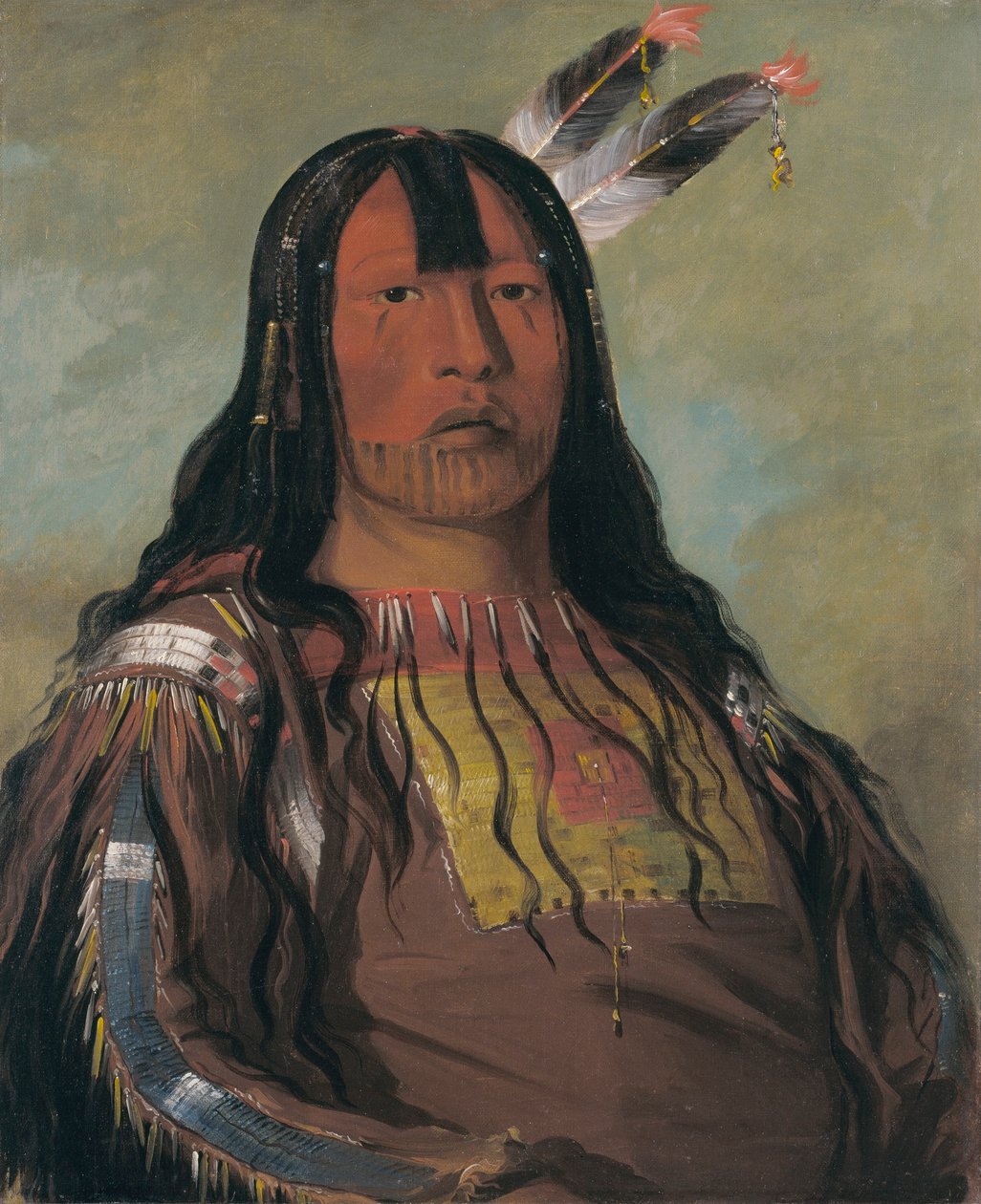 Mix-ke-móte-skin-na, Rautasarvi, Soturi tekijältä George Catlin