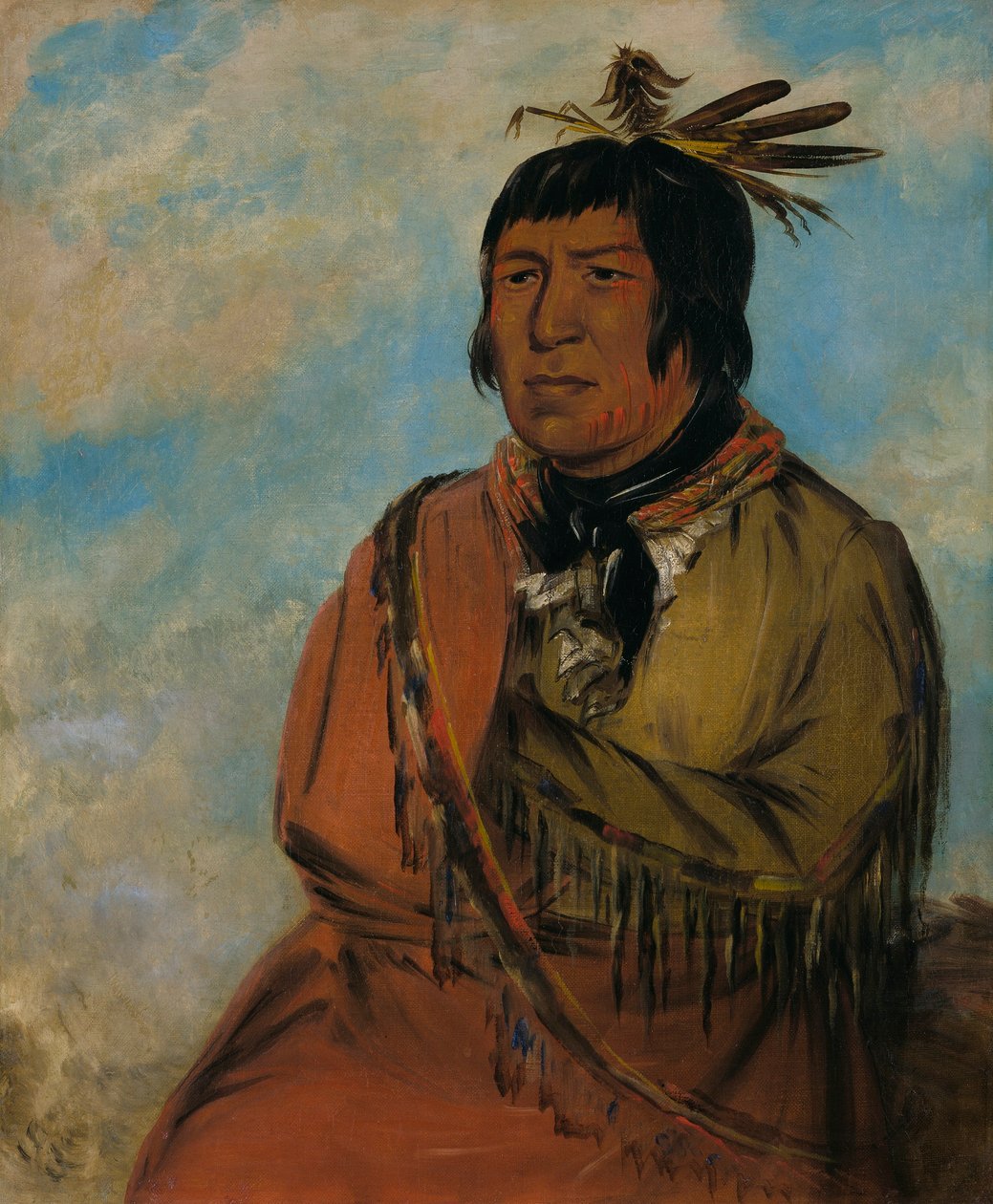 Na-pów-sa, yöllä matkaava karhu, päällikkö tekijältä George Catlin