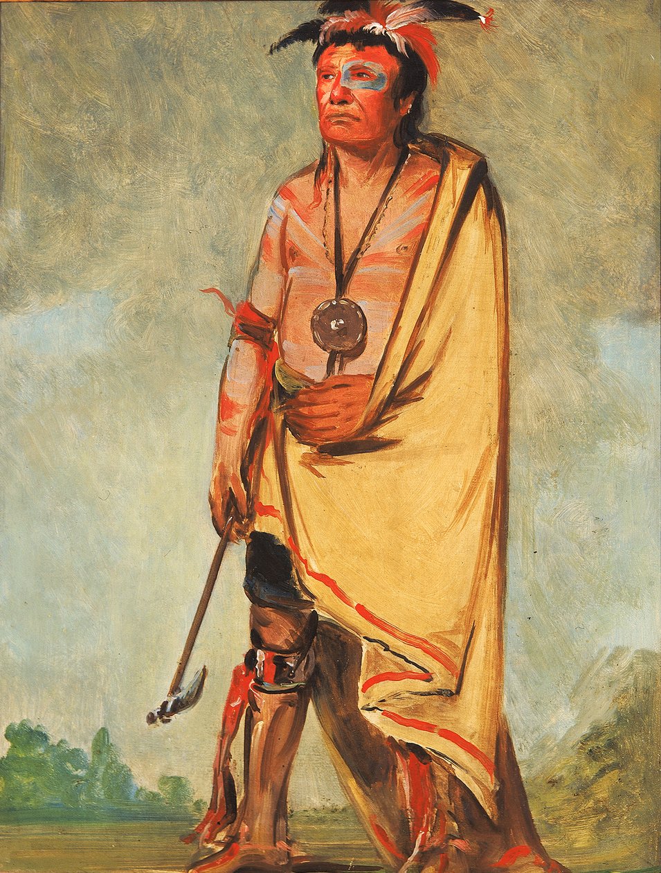 No-ak-chóo-she-kaw, Hän, joka murtaa pensaat, 1828. tekijältä George Catlin