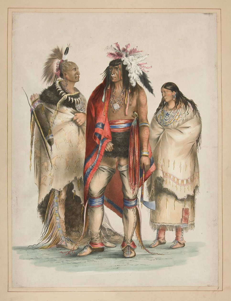 Pohjois-Amerikan intiaanit, pl. 1 Pohjois-Amerikan intiaaniportfoliosta tekijältä George Catlin