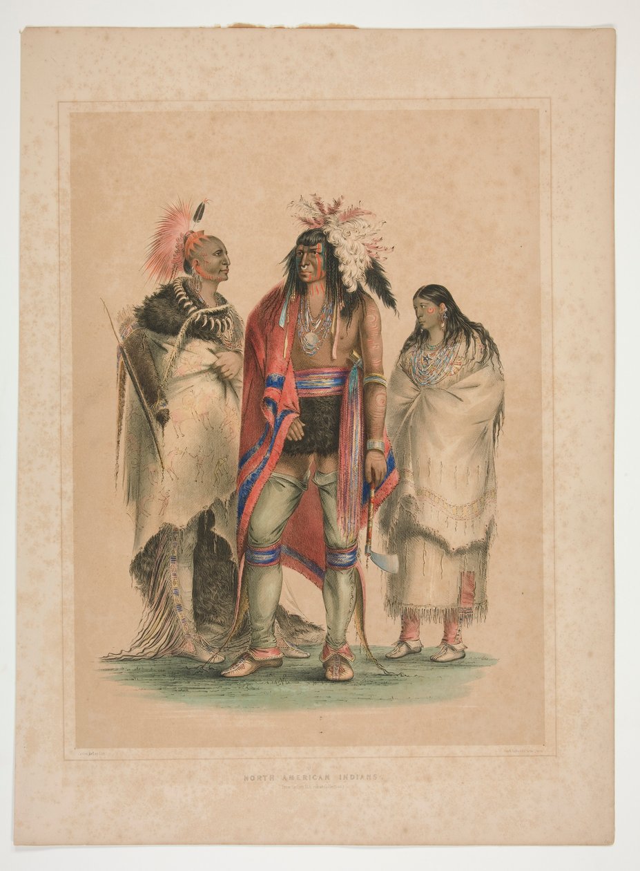 Pohjois-Amerikan intiaanit, pl. 1 Pohjois-Amerikan intiaaniportfoliosta tekijältä George Catlin