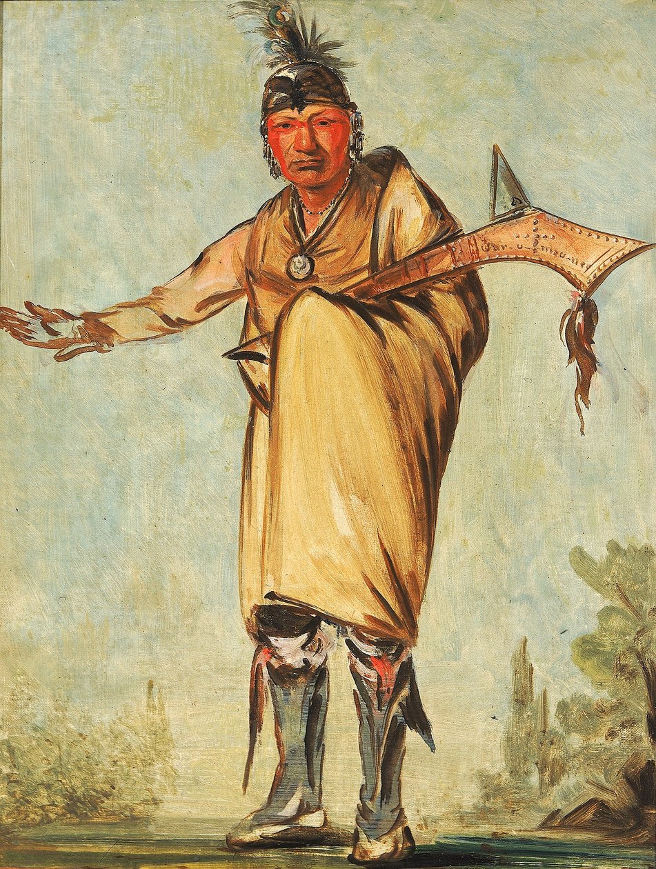 Náw-káw, Wood, entinen heimopäällikkö. tekijältä George Catlin