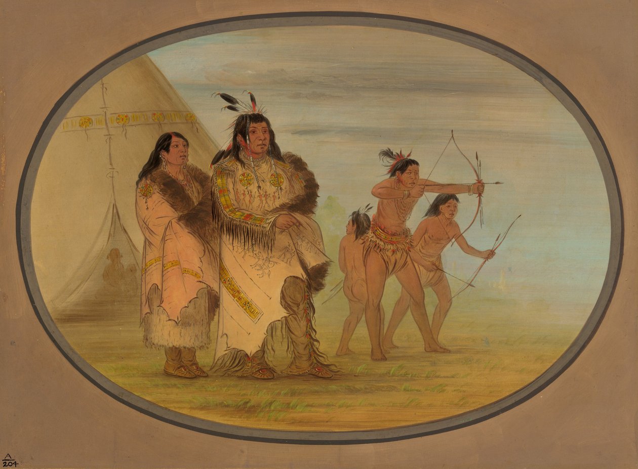 Ojibbeway-intiaanit, 18611869. tekijältä George Catlin