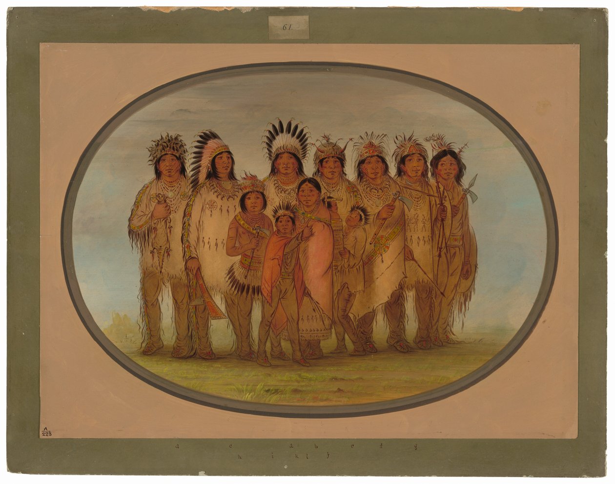 Ojibbeway-intiaanit Pariisissa tekijältä George Catlin