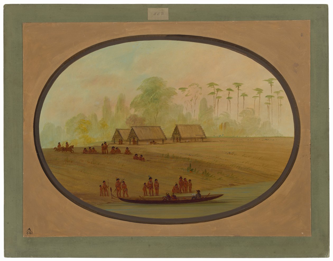 Lengua-päällikköä maalaamassa tekijältä George Catlin