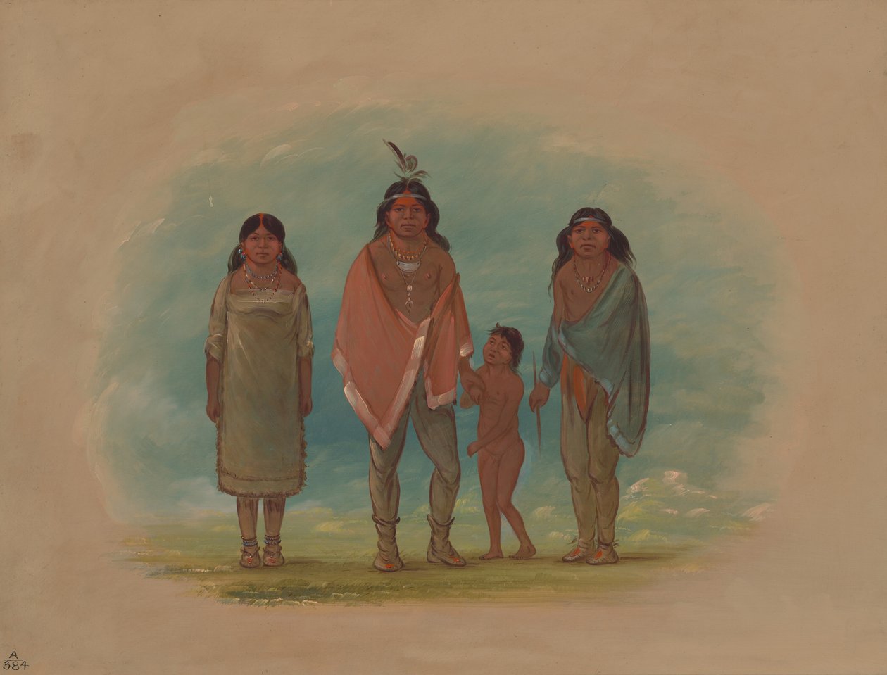 Patagonin päällikkö, hänen veljensä ja tytär, 18561869. tekijältä George Catlin