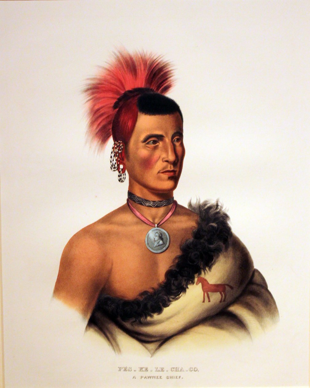 Pawnee-päällikkö Pes Ke Le Cha Co tekijältä George Catlin