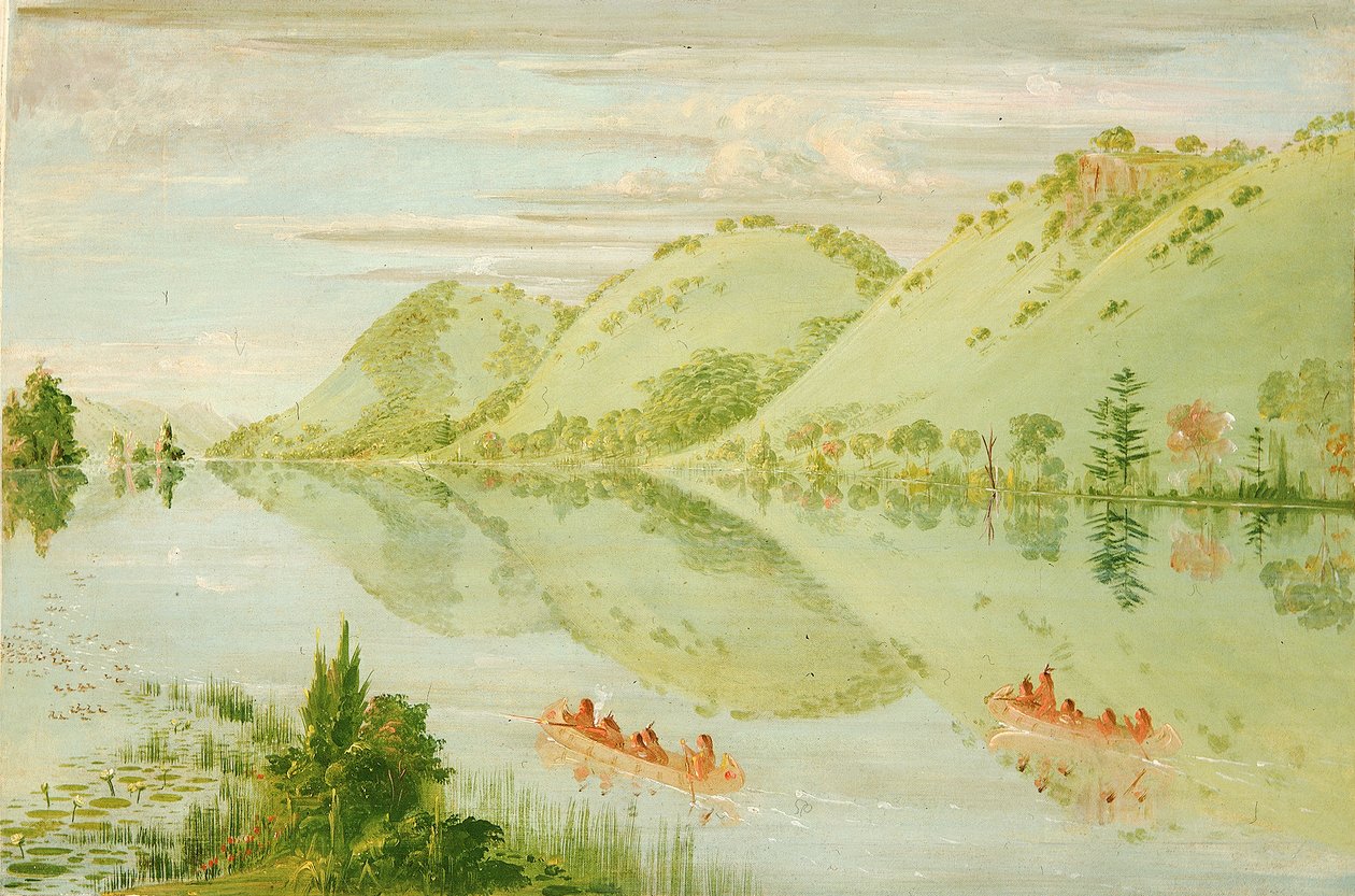 Cingleres pintorescs sobre Prairie du Chien, 1835-1836. finlandès tekijältä George Catlin