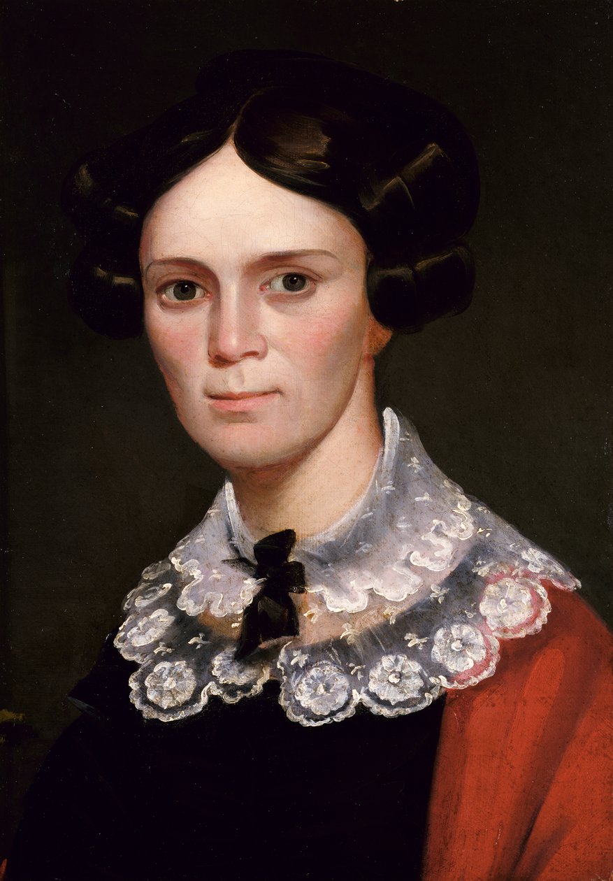Naisen muotokuva, n. 1825-1830. tekijältä George Catlin