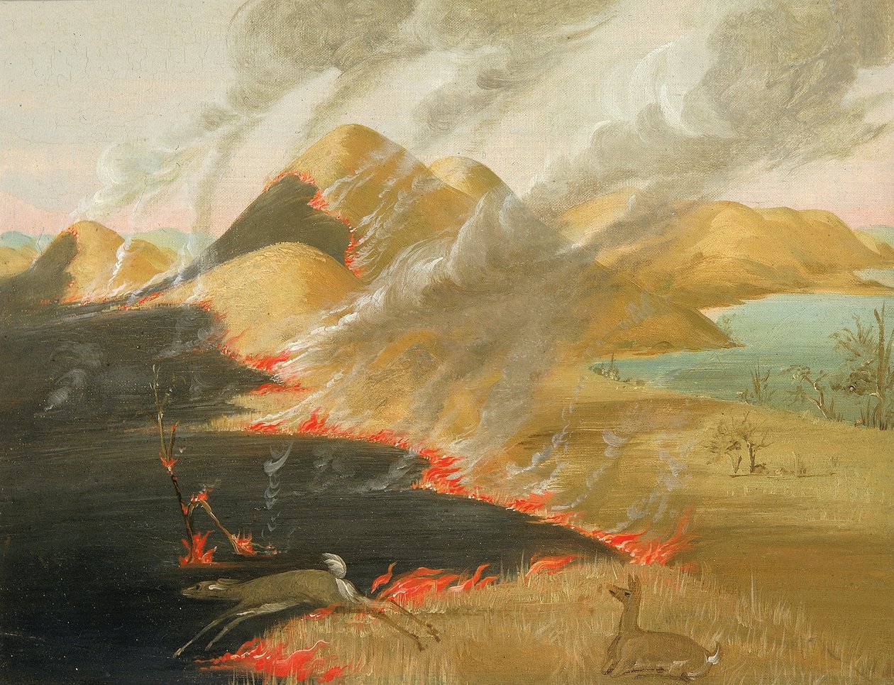 Prairie Bluffs palaminen tekijältä George Catlin