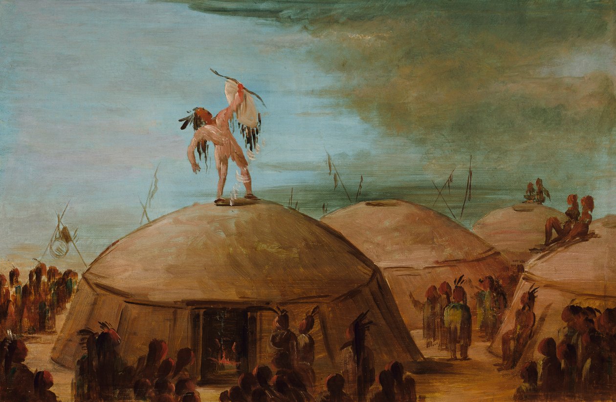 Sateenteko mandanien keskuudessa, 1837-1839. tekijältä George Catlin