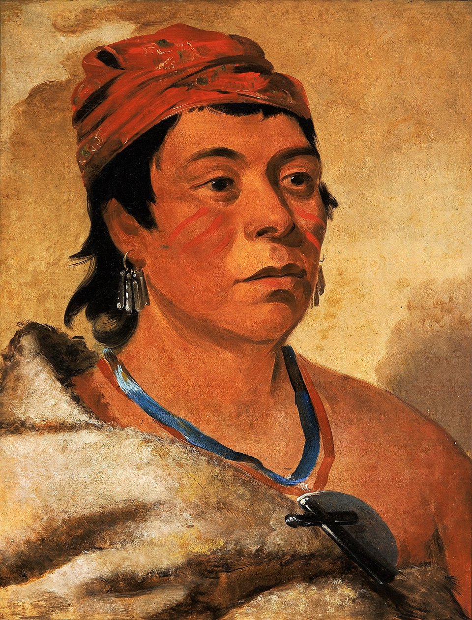 Pyöreä saari, soturi tekijältä George Catlin