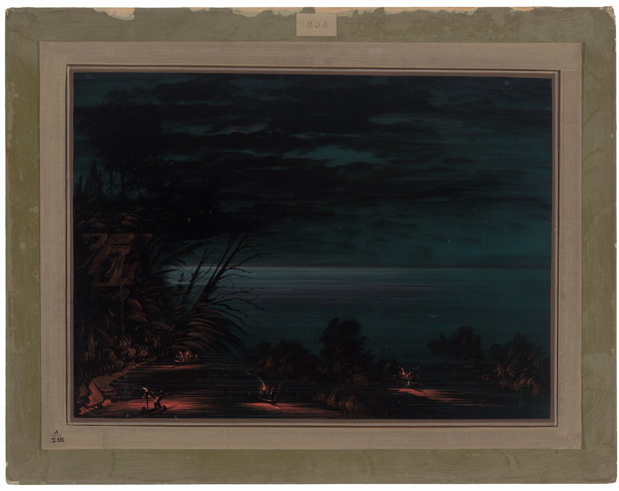Salmon Spearing - Ottowas, 18611869. tekijältä George Catlin