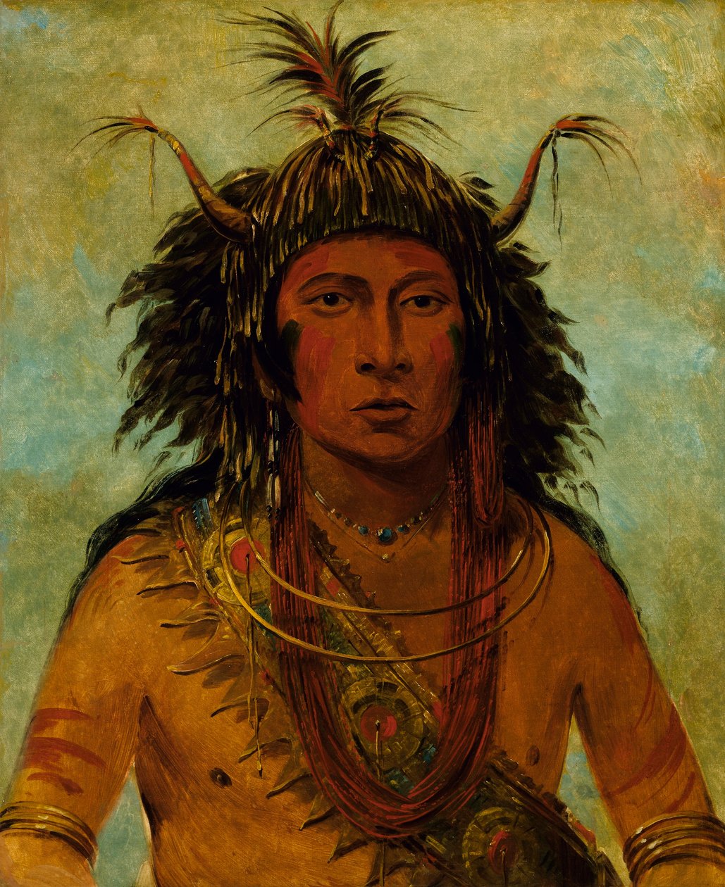 Say-say-gon, Hail Storm, War Chief, - tekijältä George Catlin