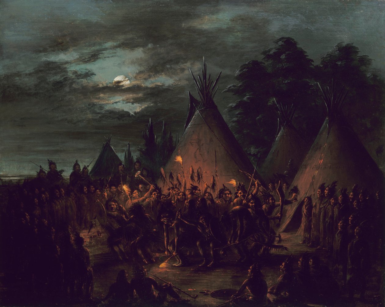 Päänahan tanssi, Sioux tekijältä George Catlin