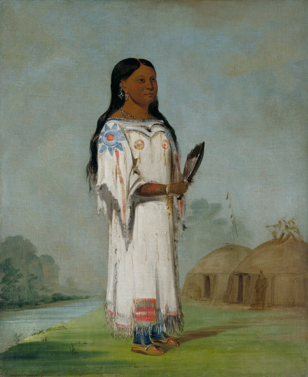 Seet-sé-be-a, Keskipäivän aurinko, kaunis tyttö, 1832. tekijältä George Catlin
