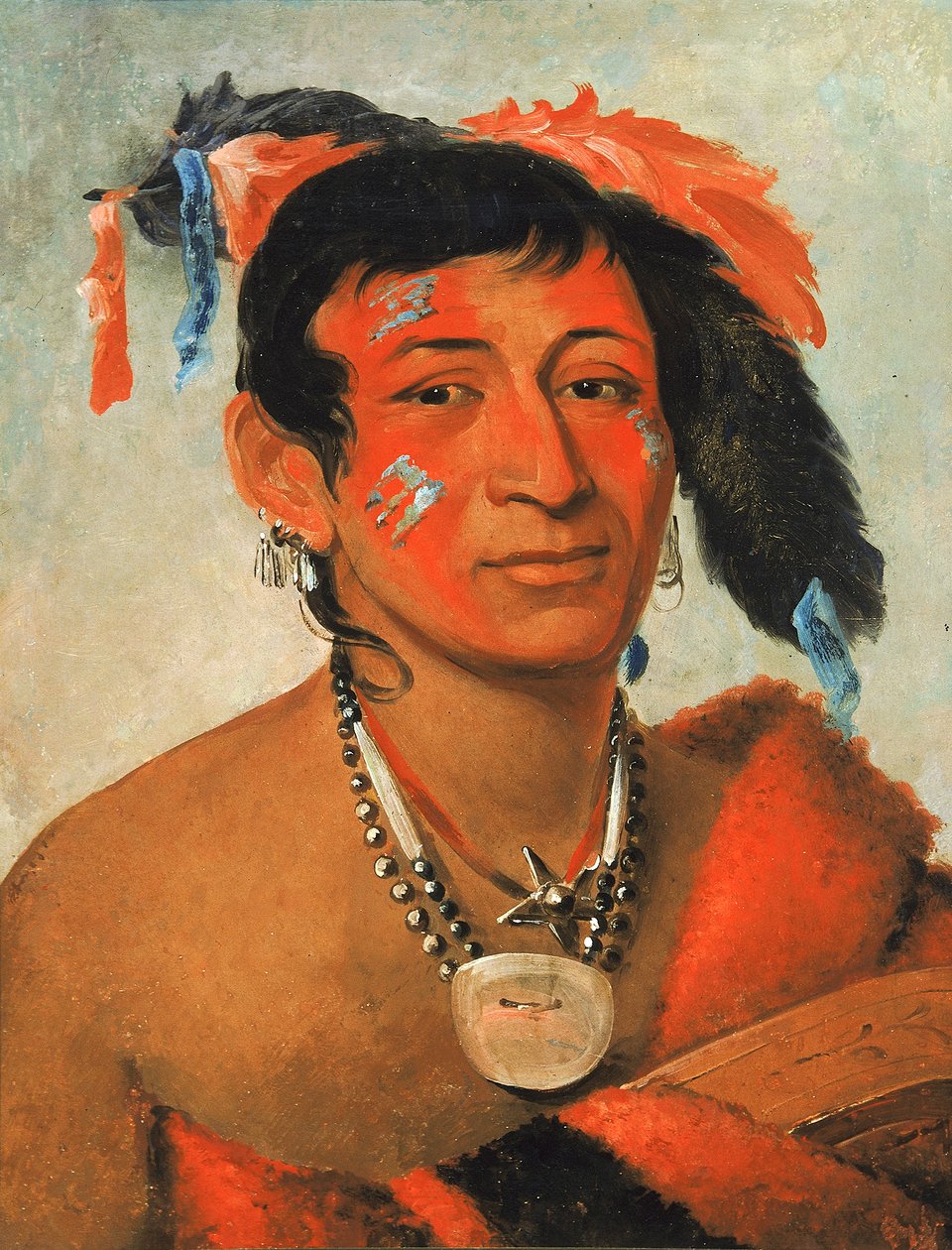 Sha-wá-no, Etelä, tunnettu soturi, 1831. tekijältä George Catlin