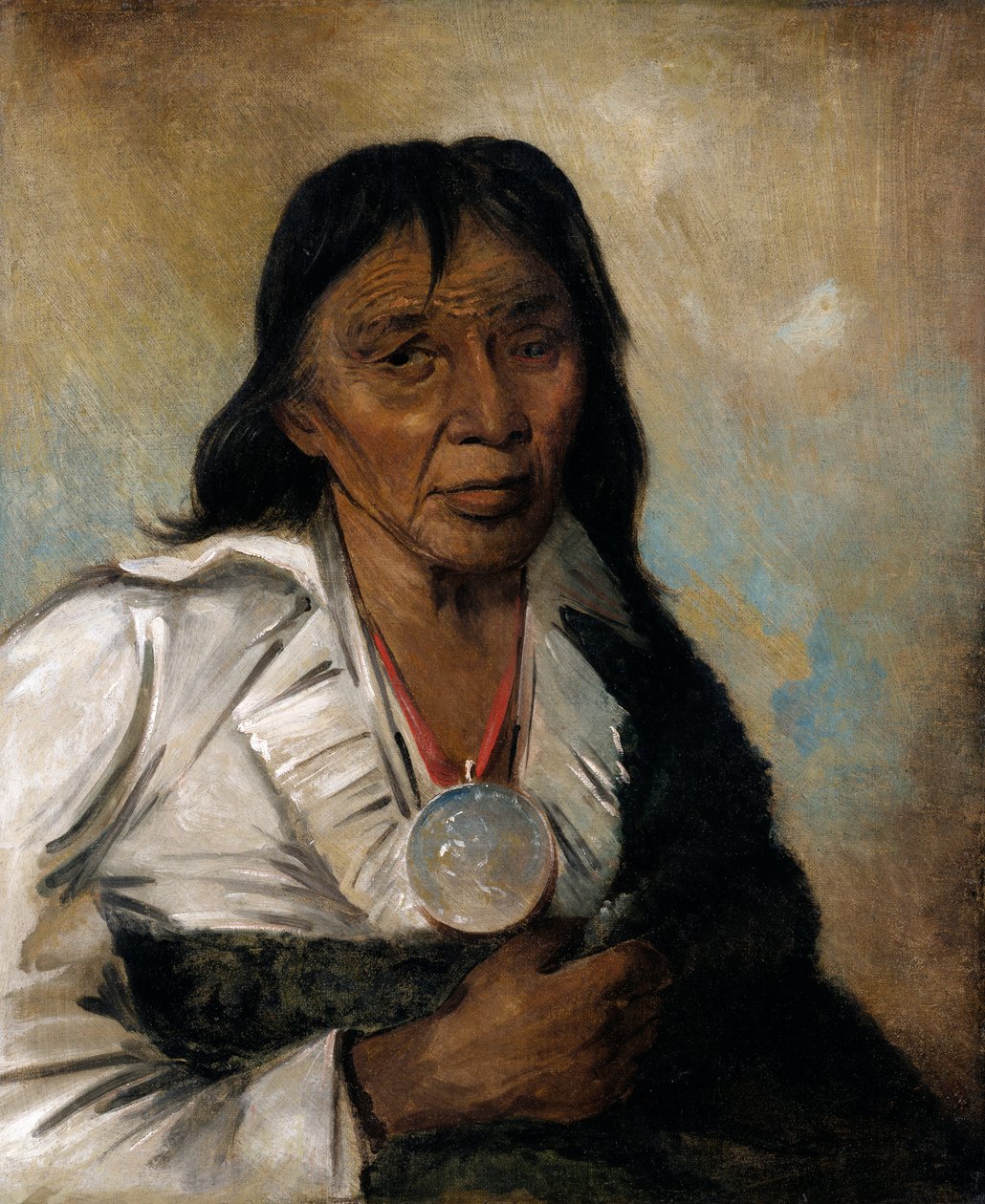 Shin-gós-se-moon, Big Sail, päällikkö, 1836. tekijältä George Catlin