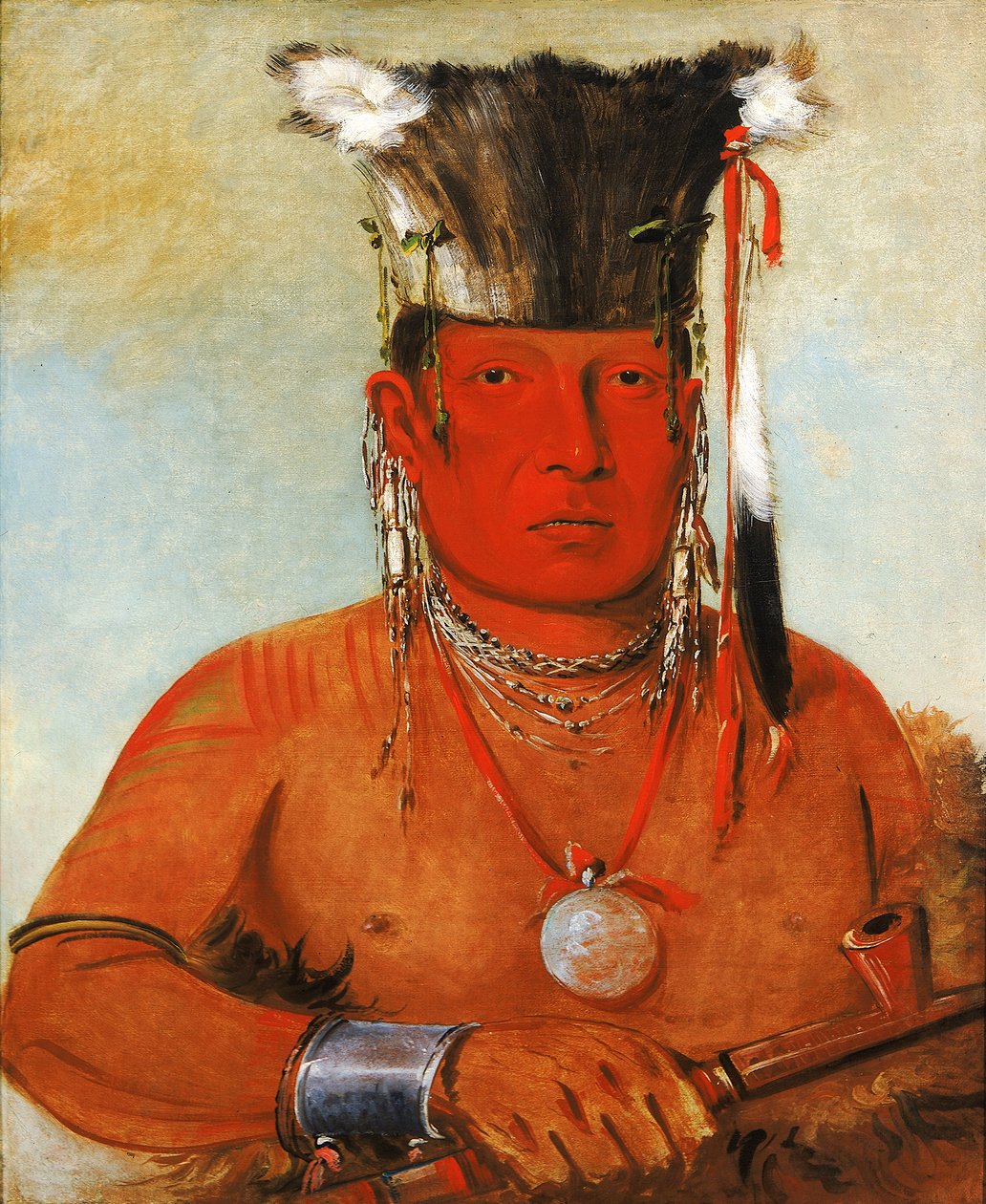 Shaw-da-mon-née, Sinne hän menee, rohkea, 1832. tekijältä George Catlin