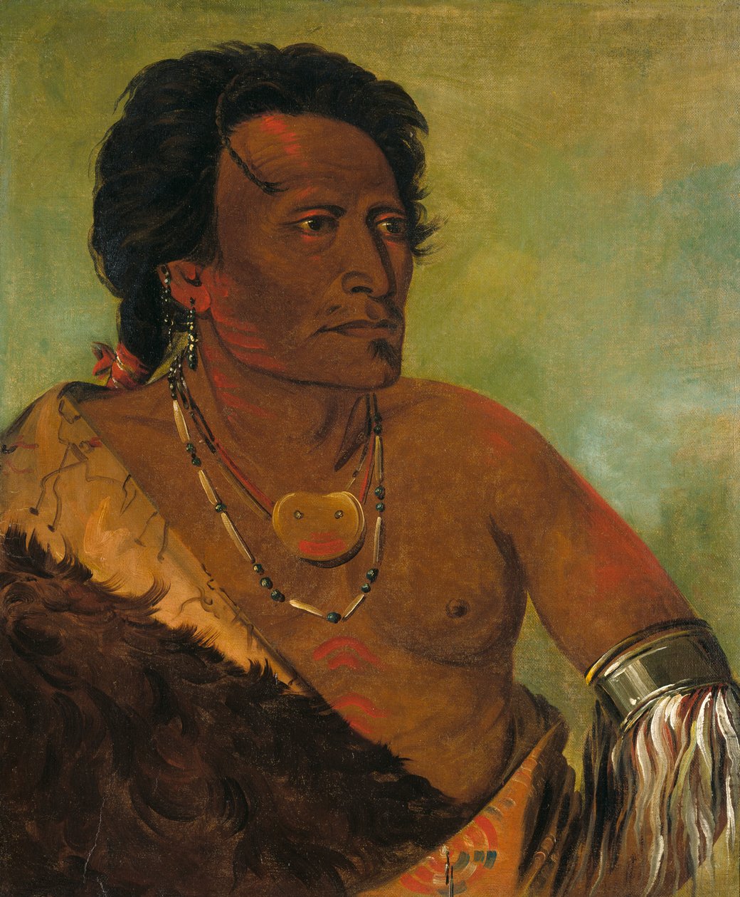 Sky-se-ró-ka, heimon toinen päällikkö, 1834. tekijältä George Catlin