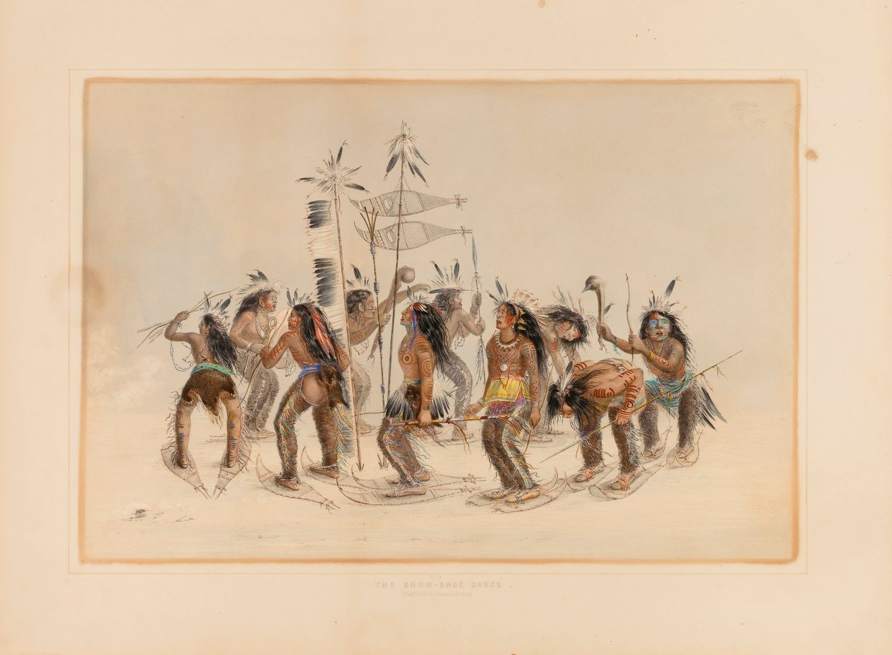 Lumikenkätanssit - nro 14 tekijältä George Catlin