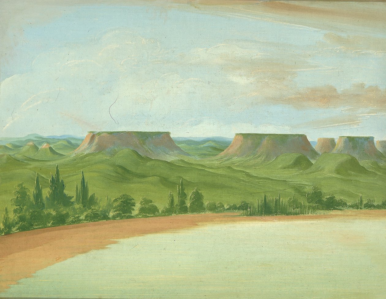 Square Hills, 1200 mailia St. Louisin yläpuolella tekijältä George Catlin