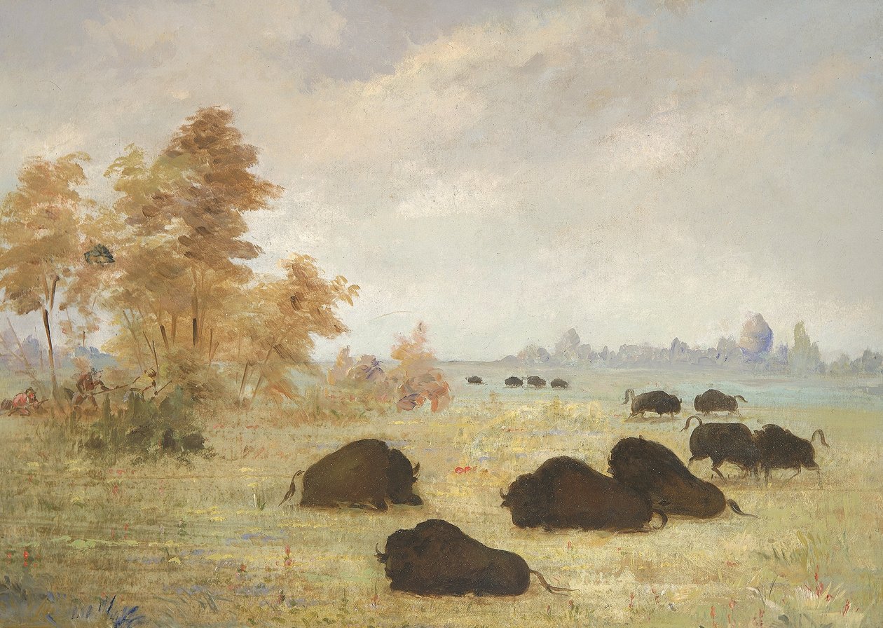 Stalking Buffalo, Arkansas tekijältä George Catlin