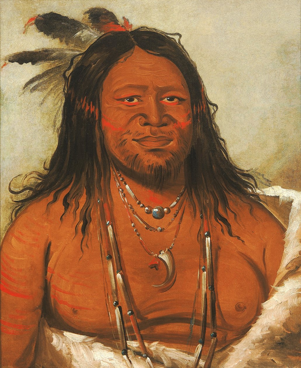 Ta-wáh-que-nah, Kivien vuori, heimon toinen päällikkö tekijältä George Catlin