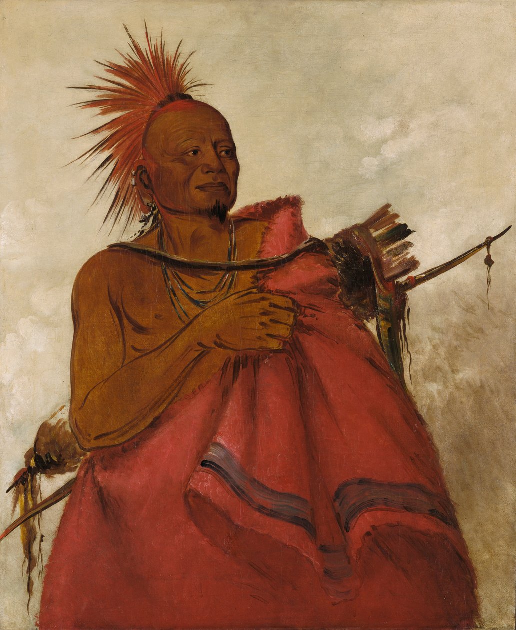 Tcha-tó-ga, Mad Buffalo, kahden valkoisen miehen murhaaja, 1834. tekijältä George Catlin