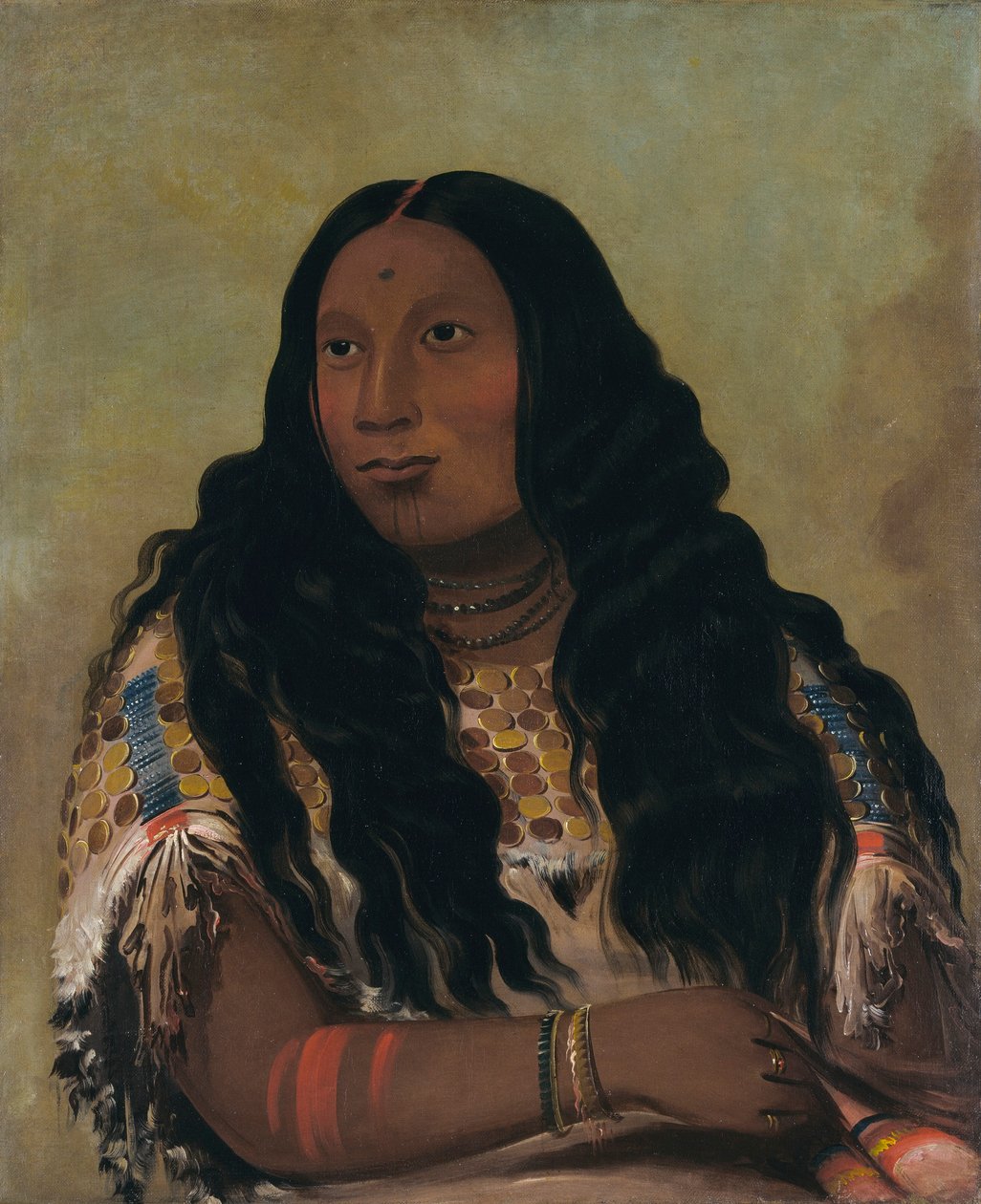 Tchón-su-móns-ka, Sand Bar, kauppias François Chardonin vaimo. tekijältä George Catlin