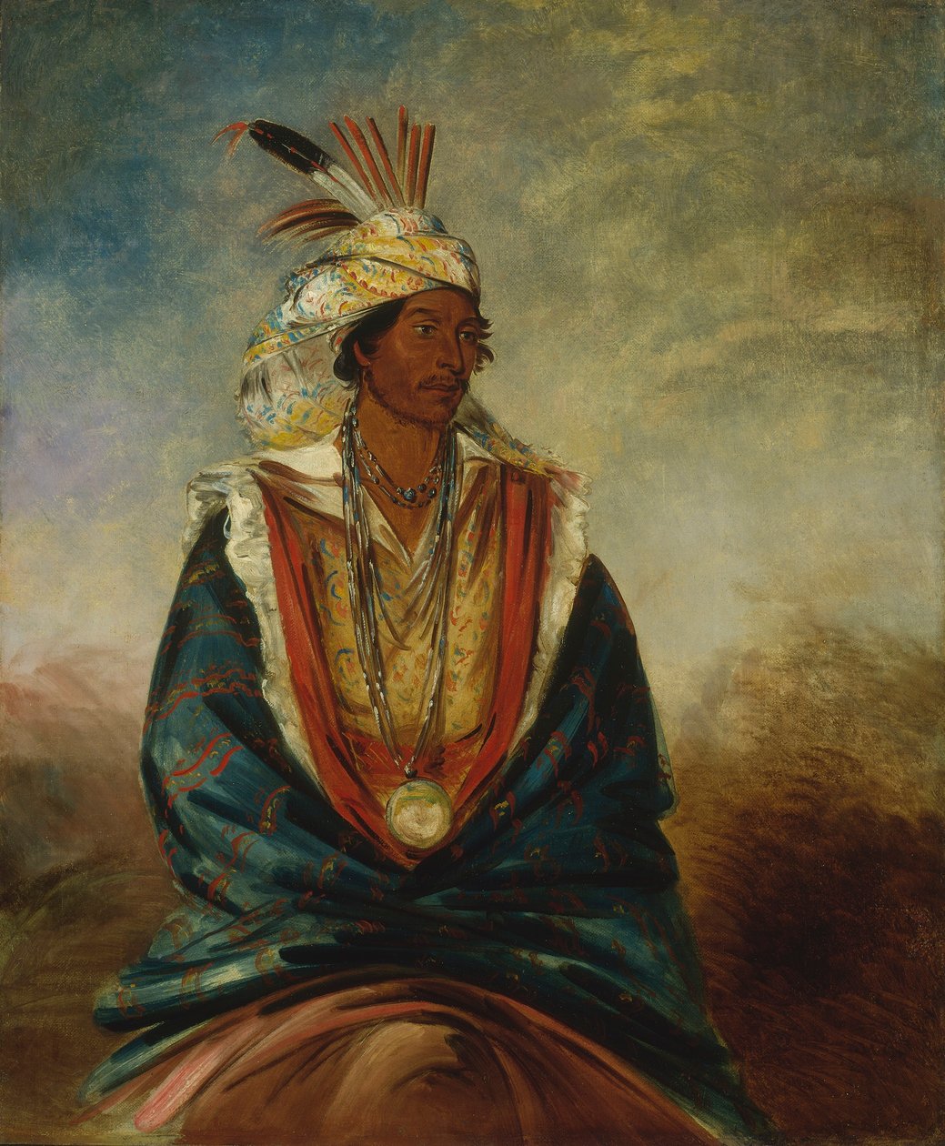 Tel-maz-há-za, merkittävä soturi, - tekijältä George Catlin