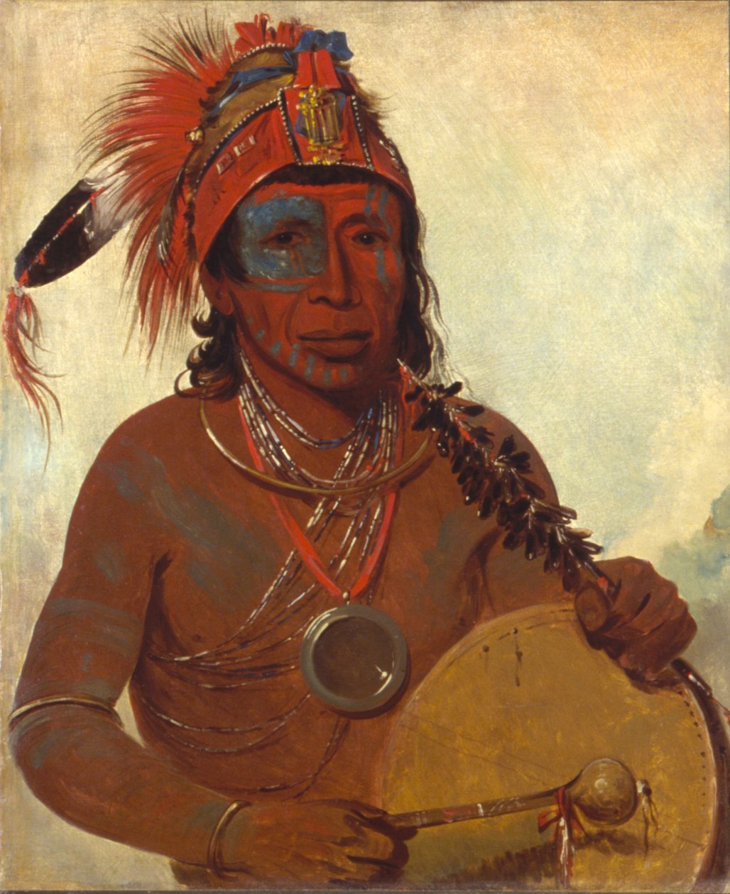 Tóh-to-wah-kón-da-pee, Sininen lääketiede, Ting-ta-to-ah-yhtyeen lääketiedemies. tekijältä George Catlin