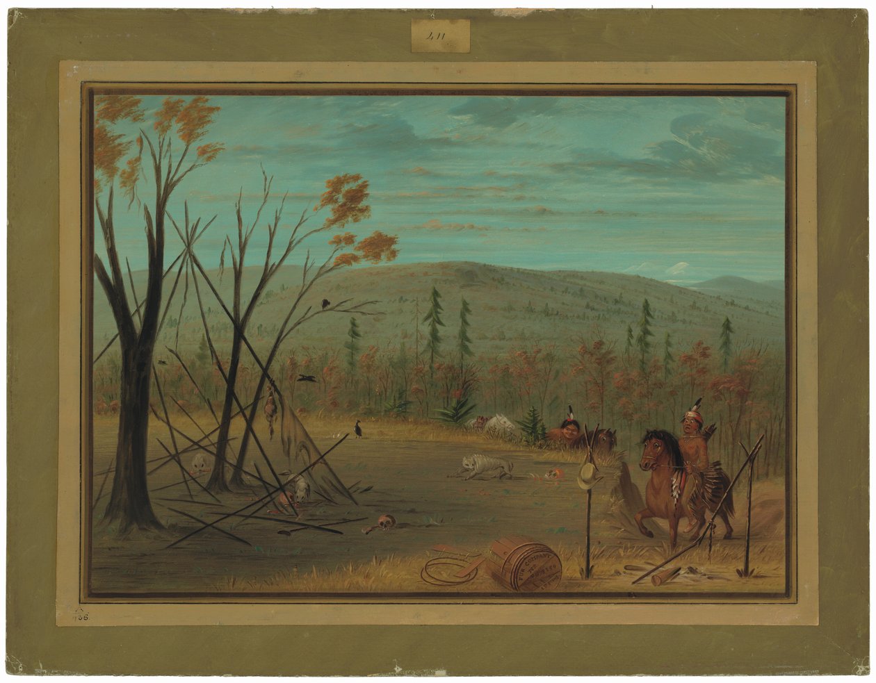 Cheyenne-veljekset palaavat syysmetsästään tekijältä George Catlin