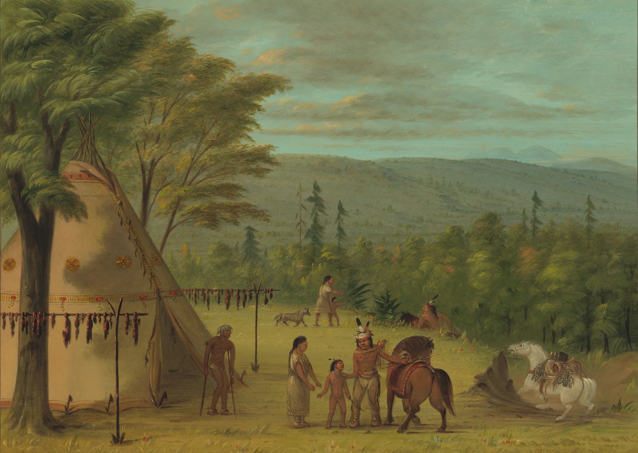 Cheyennen veljekset aloittavat syksyn metsästyksen, 18611869. tekijältä George Catlin