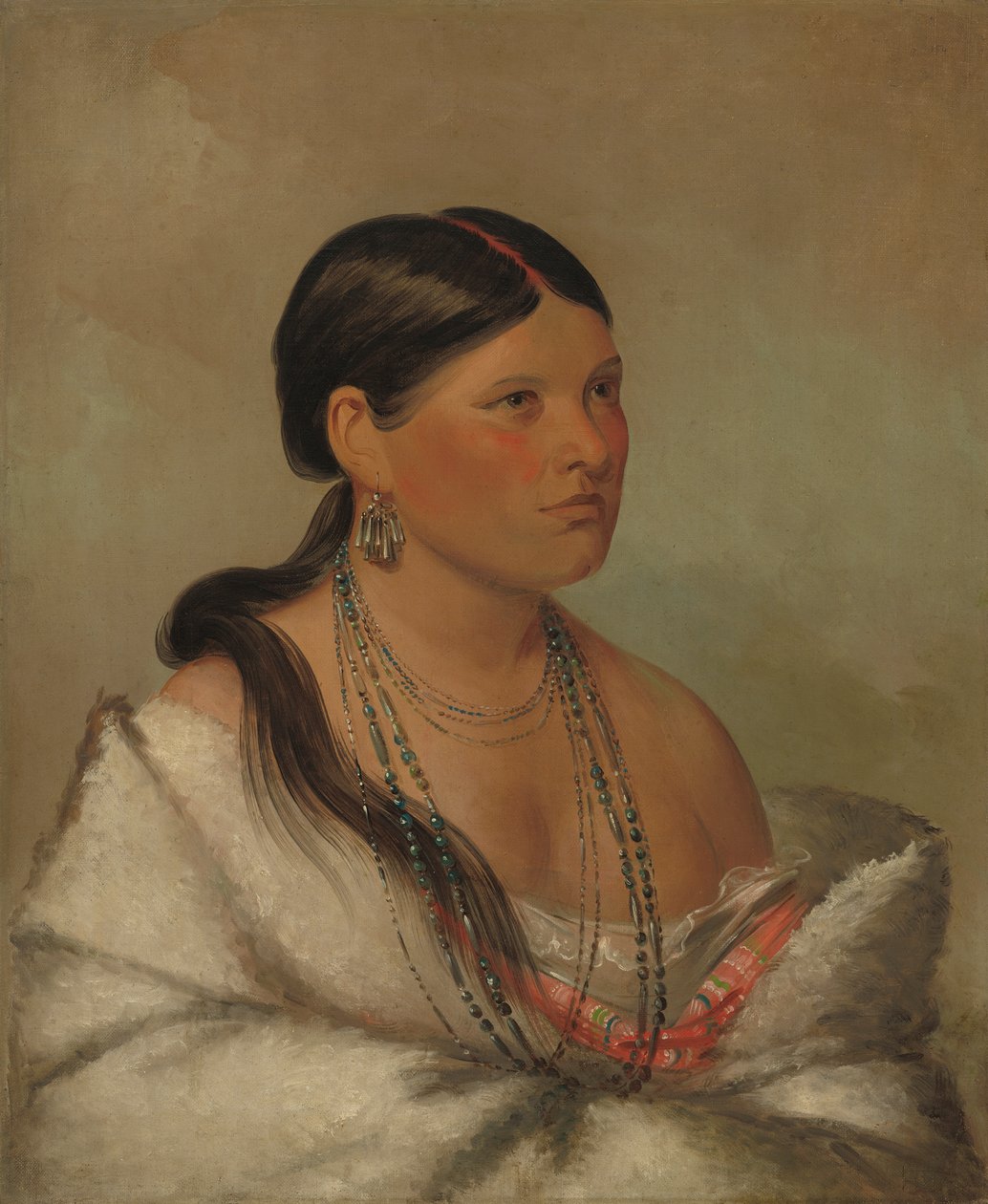 Naaraskotka, Shawano, 1830 tekijältä George Catlin