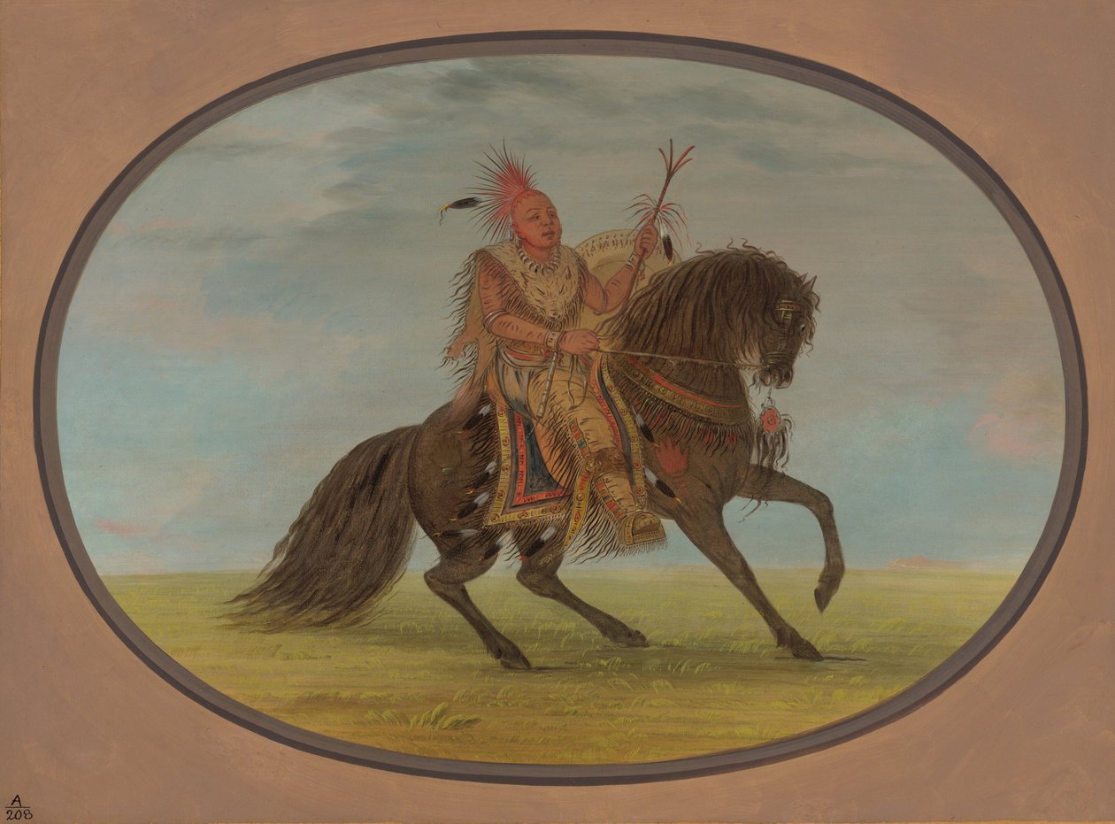 The Running Fox on a Fine Horse - Saukie, 18611869. finlandès tekijältä George Catlin