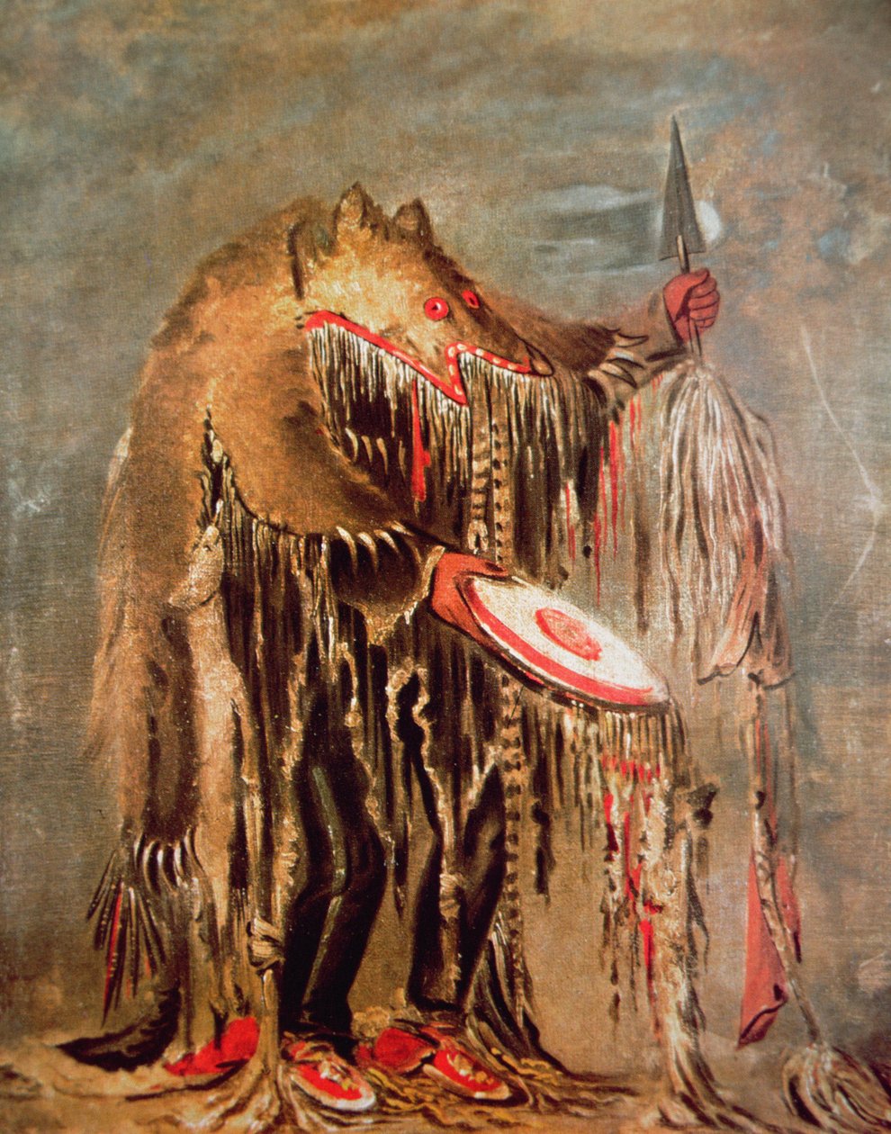 Valkoinen puhveli, noin 1840 (öljy kankaalle) tekijältä George Catlin