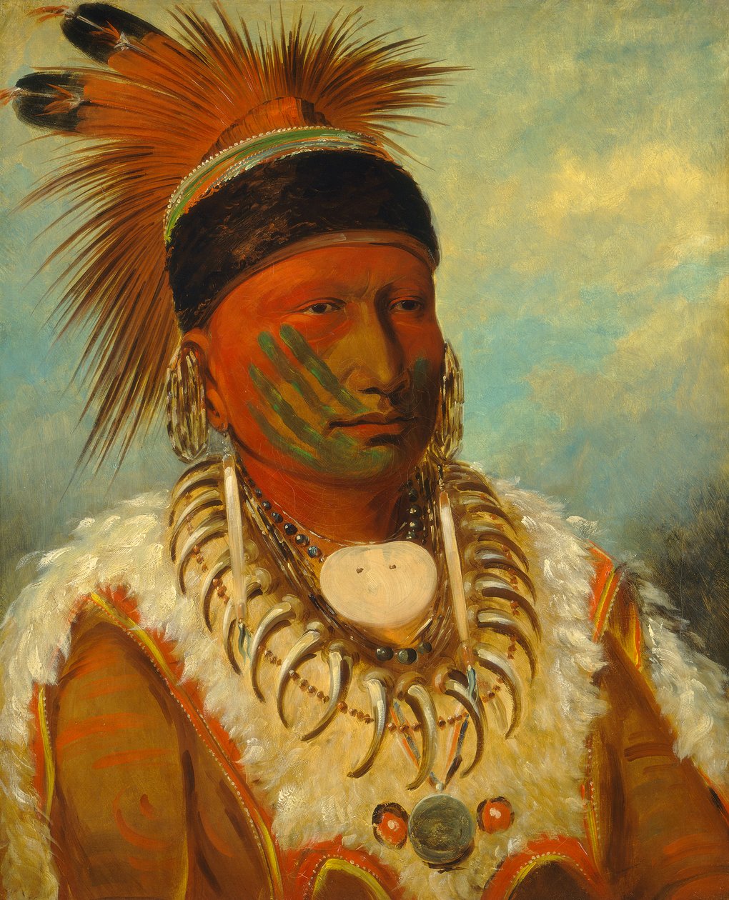 Valkoinen pilvi, Iowan päällikkö tekijältä George Catlin