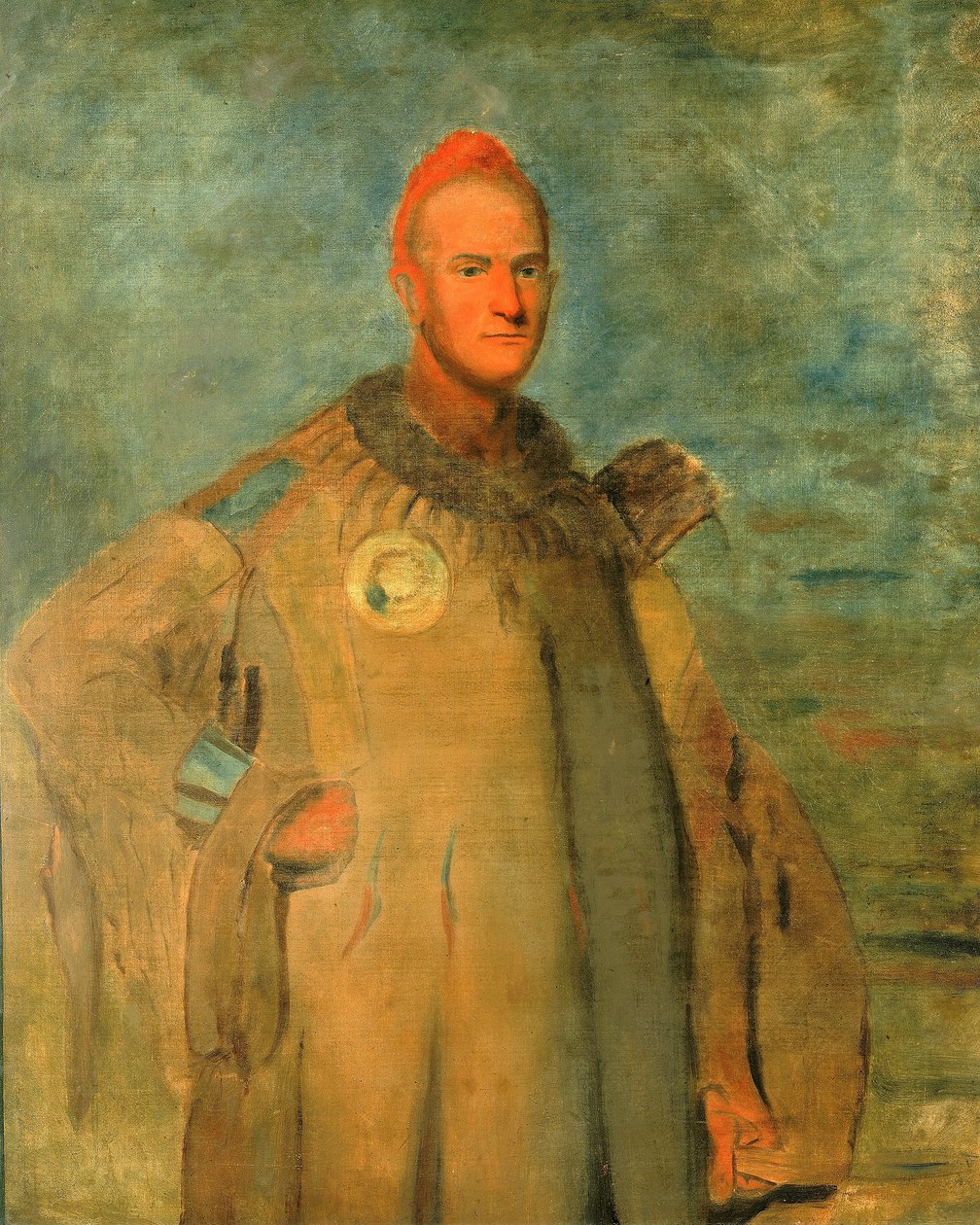 Theodore Burr Catlin, intiaanipukuisena tekijältä George Catlin