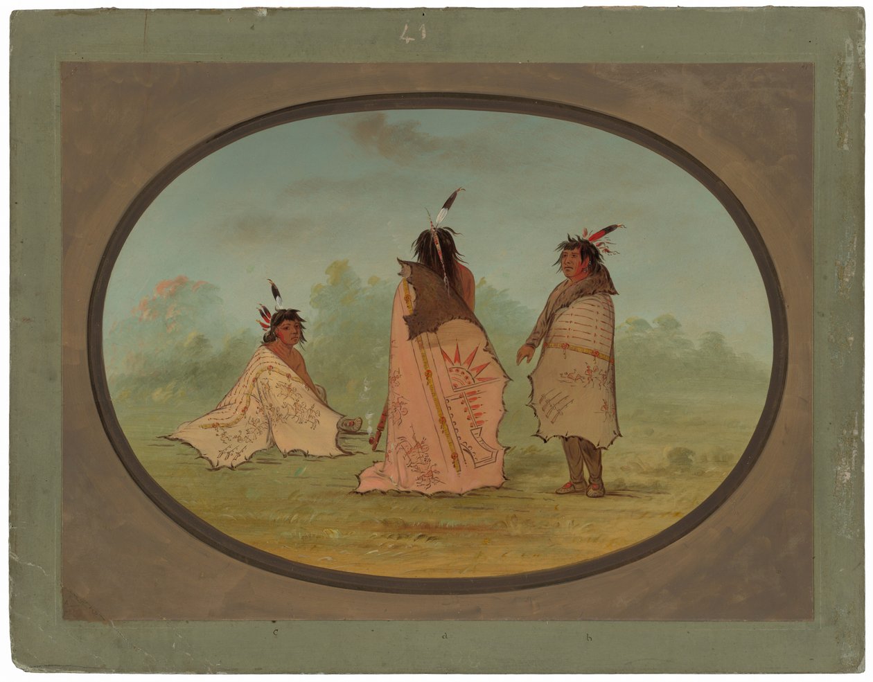 Kolme mustajalkaista miestä tekijältä George Catlin
