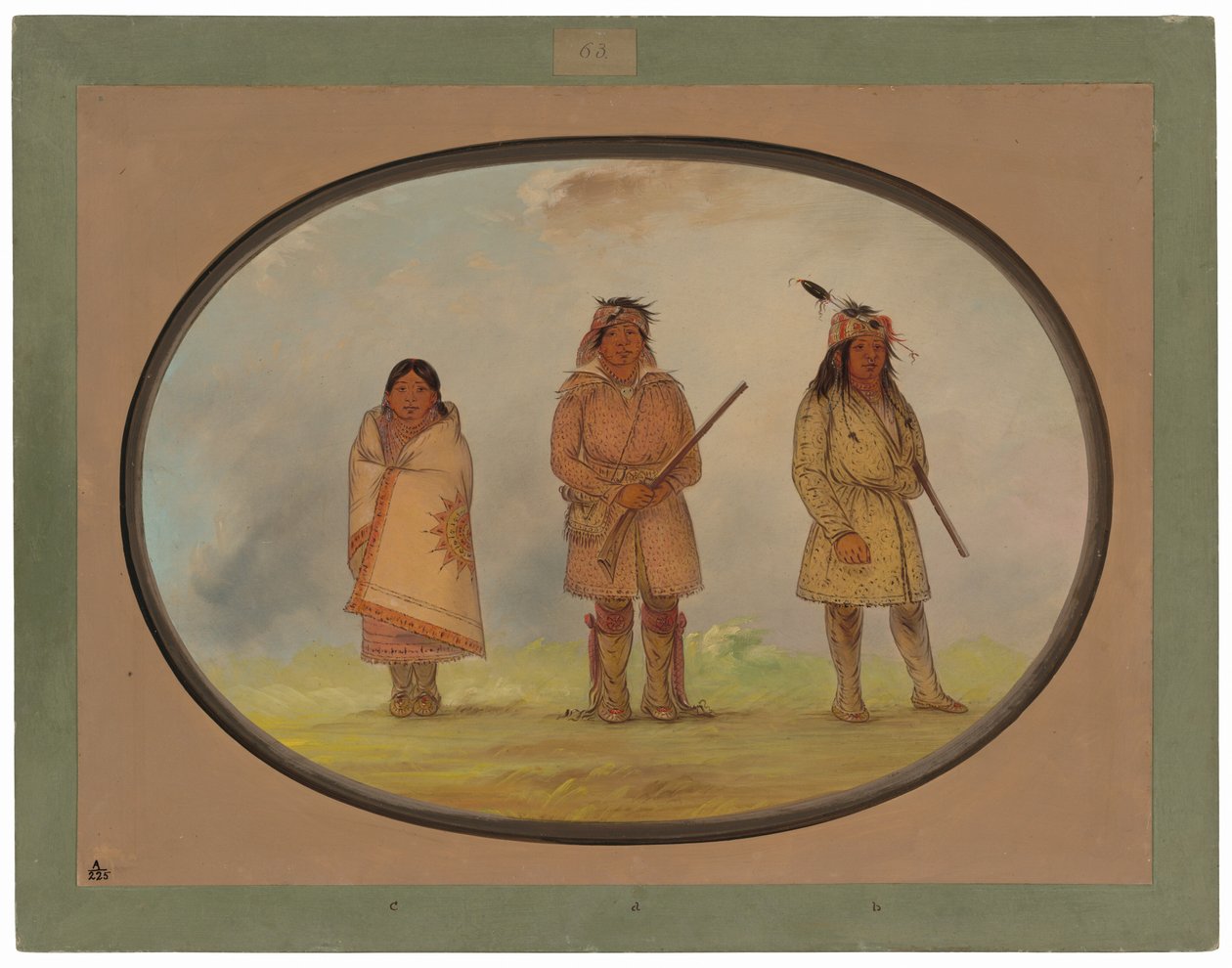 Kolme Delawaren intiaania tekijältä George Catlin