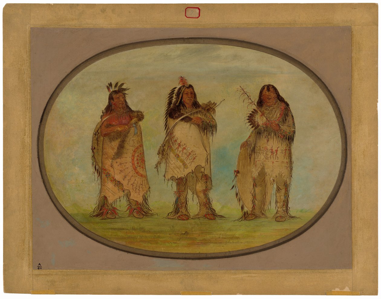 Sioux-heimon kolme arvostettua soturia tekijältä George Catlin